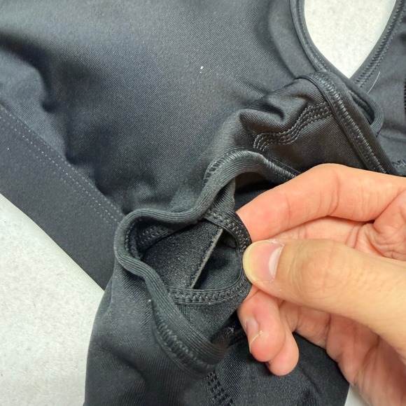 Nike Pro Sports Bra Racerback Dri-FIT Performance Padded Black Womens Size M - Picture 6 of 7